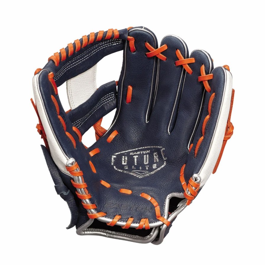 Gloves * | Easton Future Elite 11 Inch Fe11 Youth Baseball Glove Navy/Orange