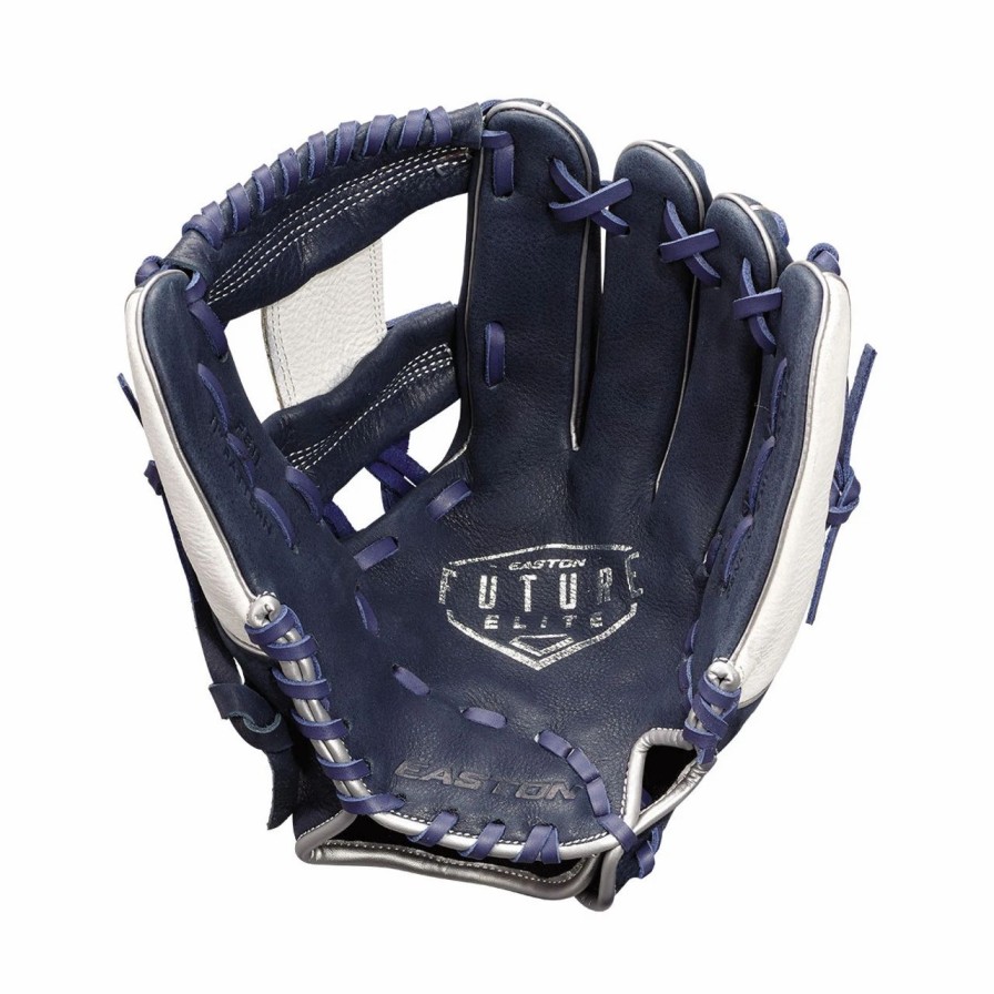 Gloves * | Easton Future Elite 11 Inch Fe11 Youth Baseball Glove Navy/White