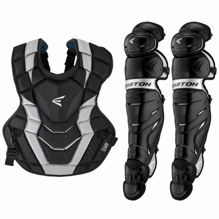 Batting Gloves * | Easton Elite X Adult Nocsae Baseball Catcher'S Gear Bundle