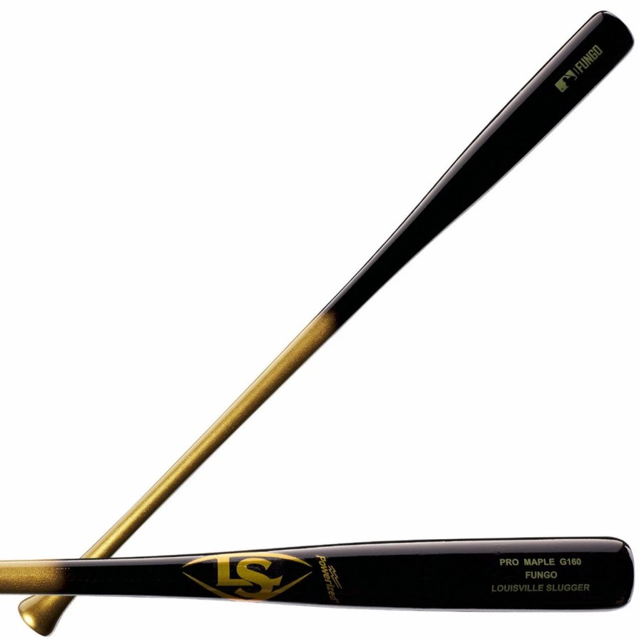 Bat * | Louisville Slugger Pro Maple G160 Wood Fungo Bat Black/Gold