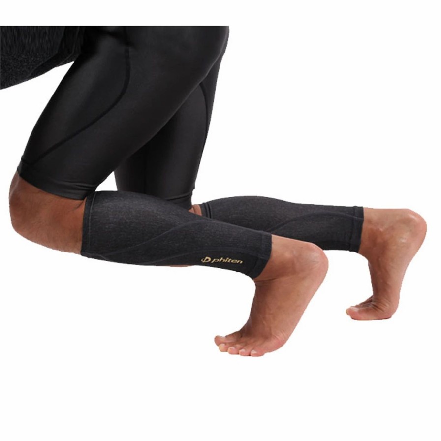 Accessories * | Phiten Titanium Heather Compression Calf Sleeves (Pair)