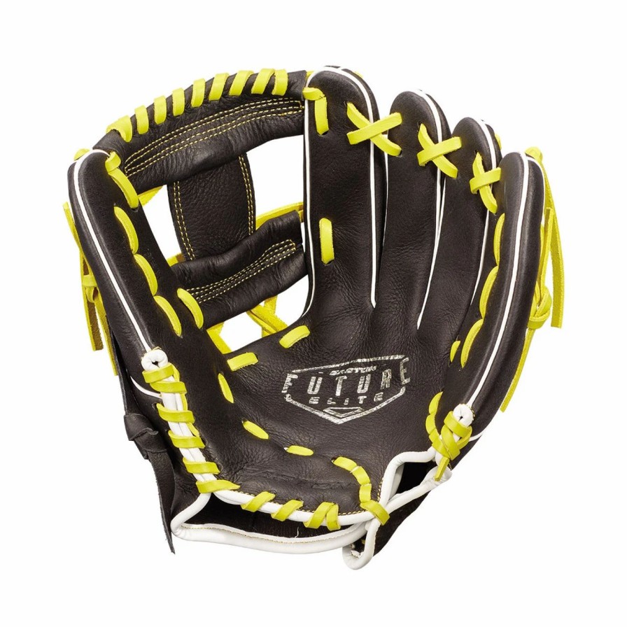 Gloves * | Easton Future Elite 11 Inch Fe11 Youth Baseball Glove Black/Yellow