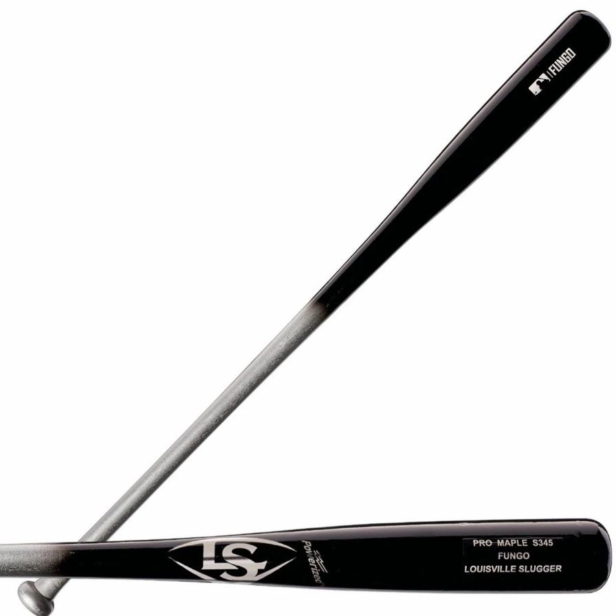 Bat * | Louisville Slugger S345 Prime Maple Baseball Fungo Bat 35 Inch Black/Silver