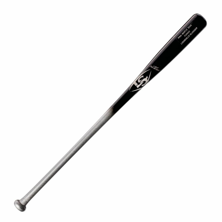 Bat * | Louisville Slugger S345 Prime Maple Baseball Fungo Bat 35 Inch Black/Silver