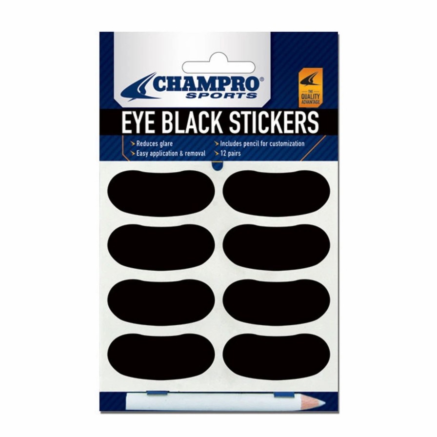 Accessories * | Champro Eye Black Stickers For Baseball, Softball And Football 12 Pair