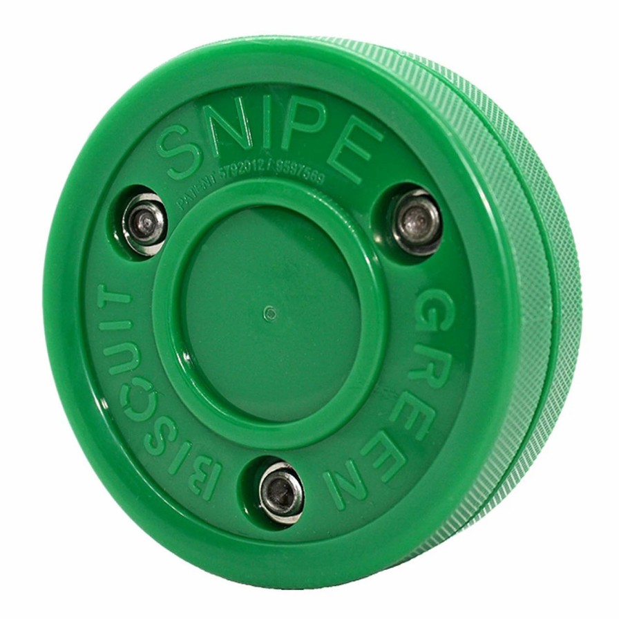 Accessories * | Green Biscuit Snipe Hockey Shooting Puck