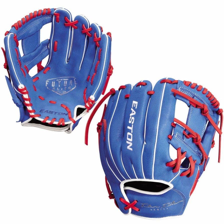 Gloves * | Easton Future Elite 11 Inch Fe11 Youth Baseball Glove Royal/Red