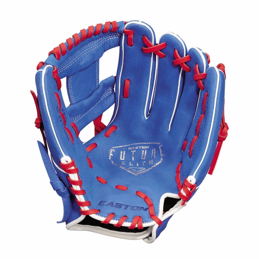 Gloves * | Easton Future Elite 11 Inch Fe11 Youth Baseball Glove Royal/Red