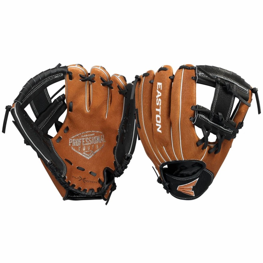 Gloves * | Easton Professional Youth Series 10 Inch Py10Cb Baseball Glove Carmel/Black