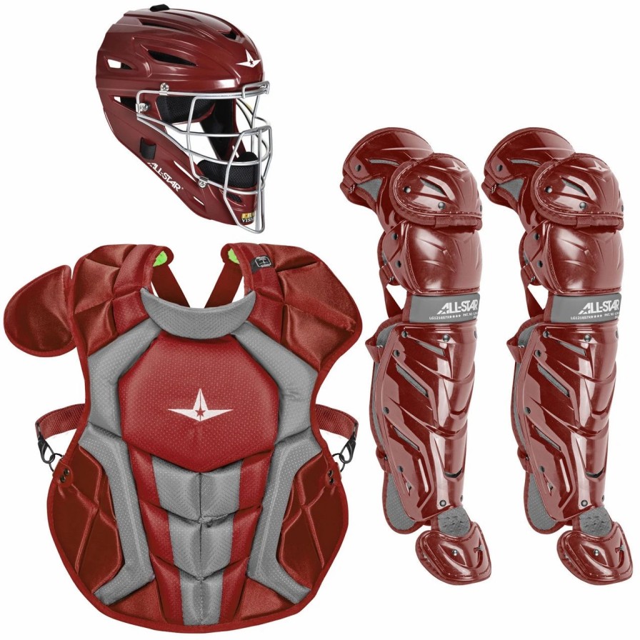 Batting Gloves * | All-Star System7 Axis Intermediate Nocsae Baseball Catcher'S Package