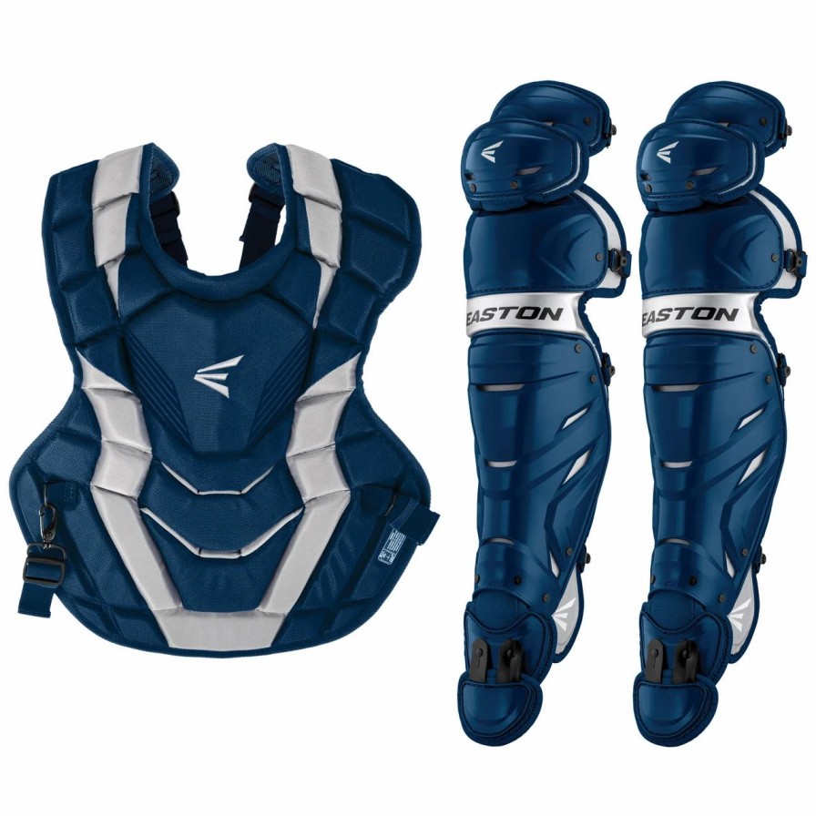 Batting Gloves * | Easton Elite X Intermediate Nocsae Baseball Catcher'S Gear Bundle