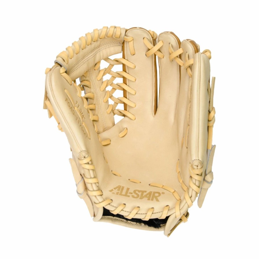 Gloves * | All-Star Pro-Elite 11.75 Inch Fgas-1175Mt Baseball Glove Saddle/Cream