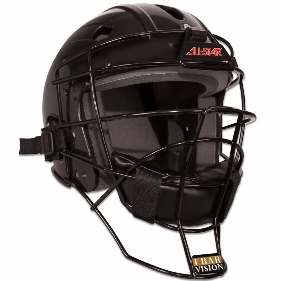 Batting Gloves * | All-Star League Series Youth Tee Ball Catcher'S Helmet Black